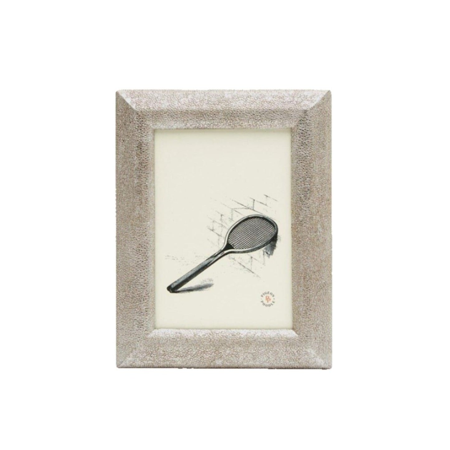 Pigeon & Poodle Nibas Faux Shagreen Picture Frame in Silver - Picture Frames - The Well Appointed House