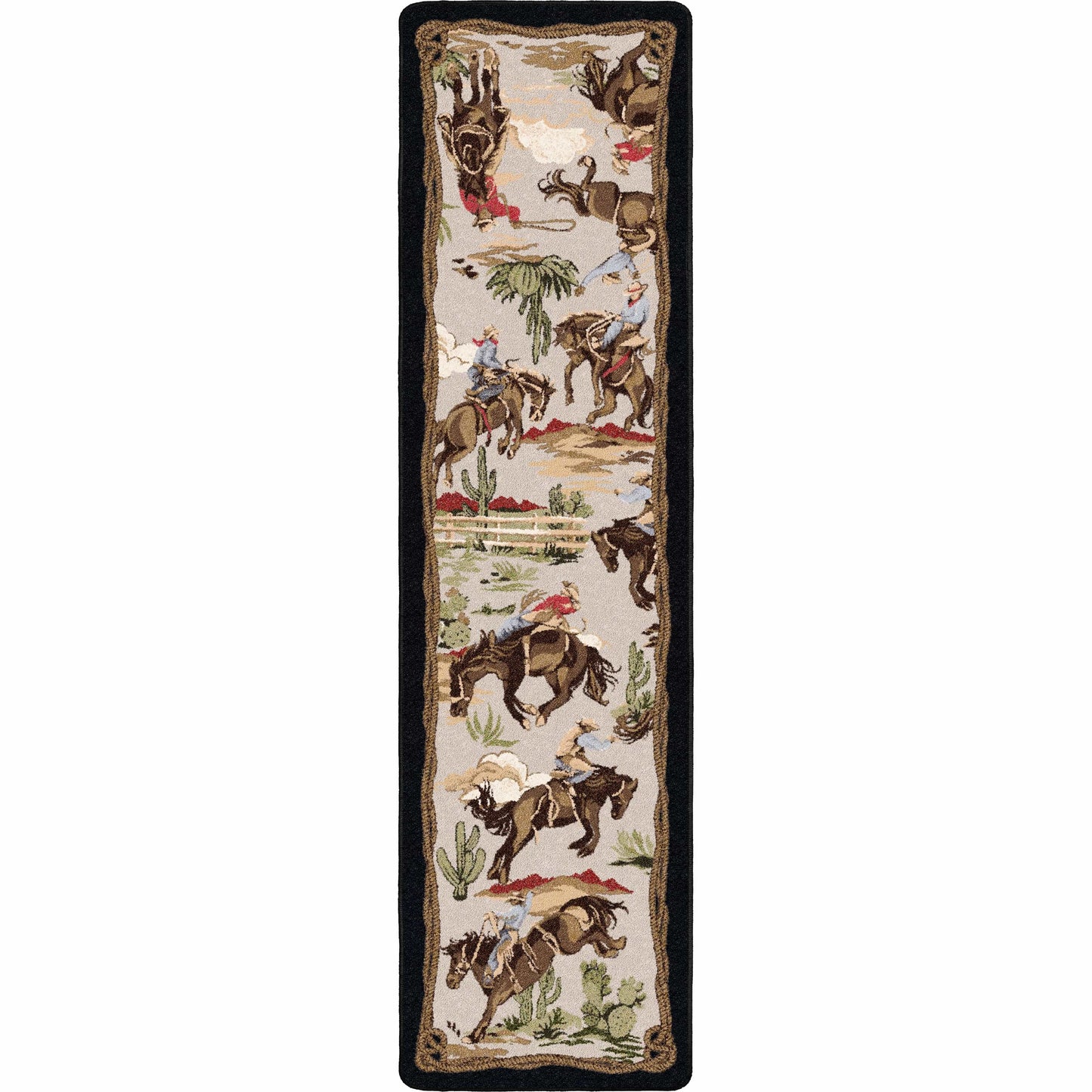 Retro cowboy natural area RUG