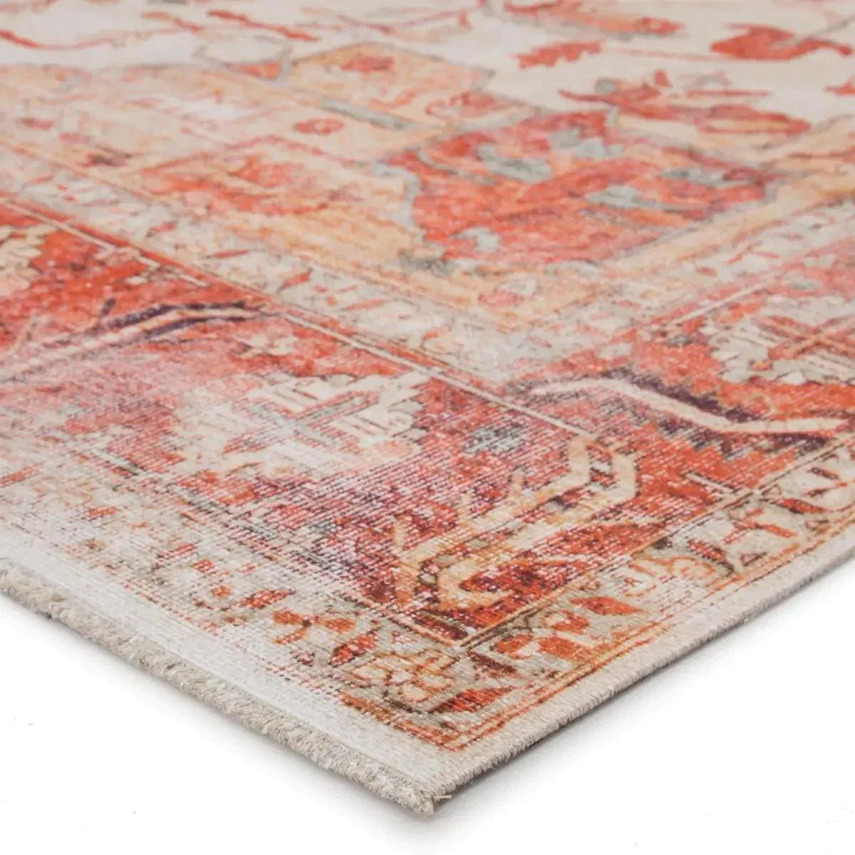 Rhoda Rea Rug in Orange and Gray