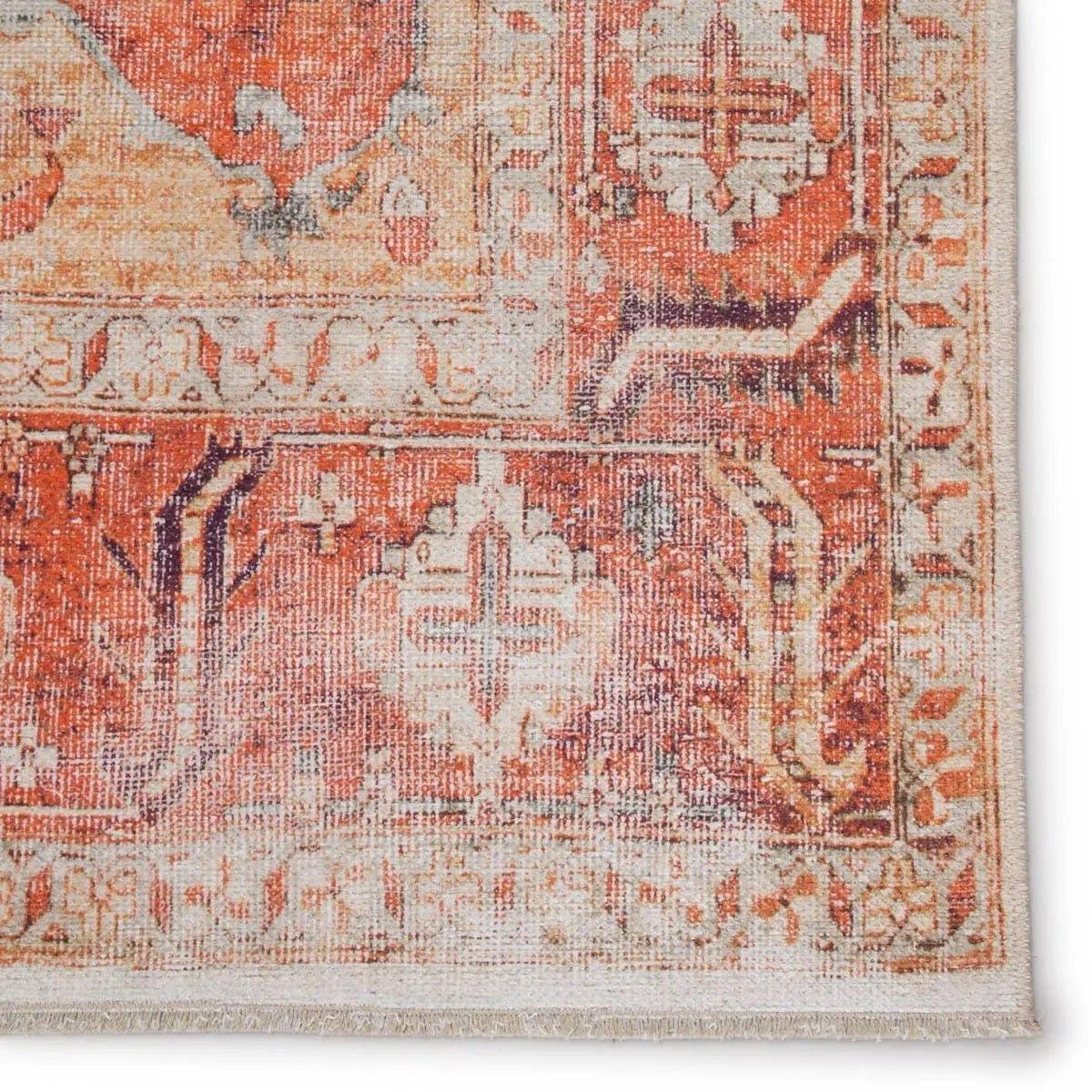 Rhoda Rea Rug in Orange and Gray