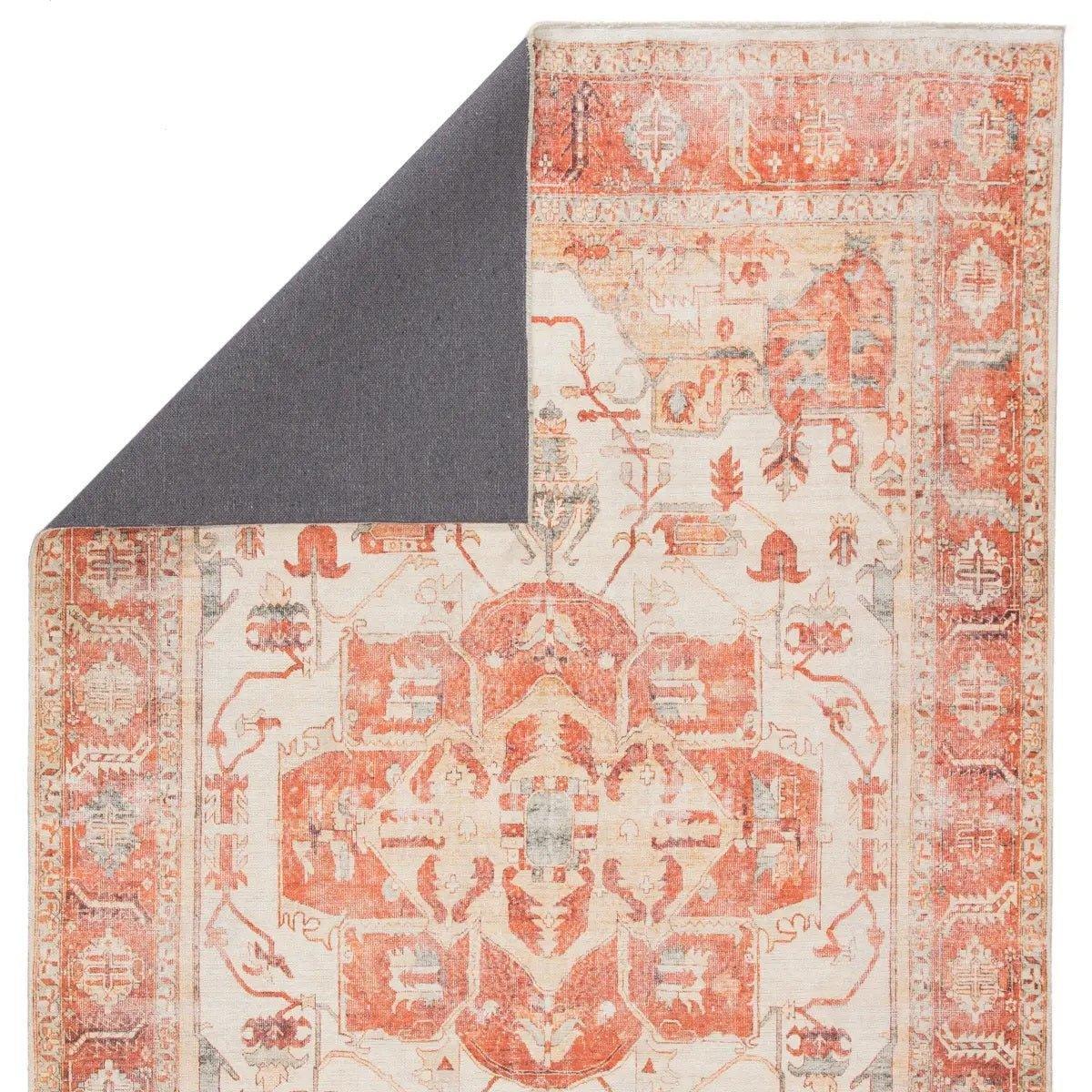 Rhoda Rea Rug in Orange and Gray