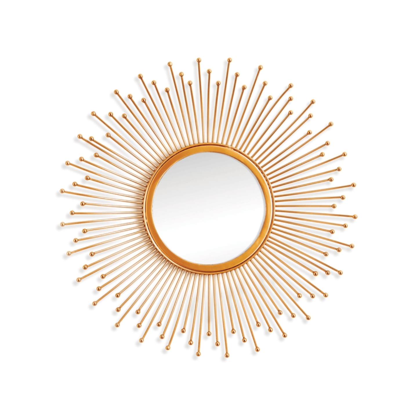 Round Mirror in Gold Starburst Frame