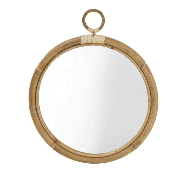 Round Rattan Mirror - Available in Two Sizes