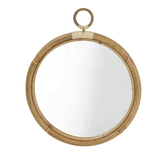 Round Rattan Mirror - Available in Two Sizes