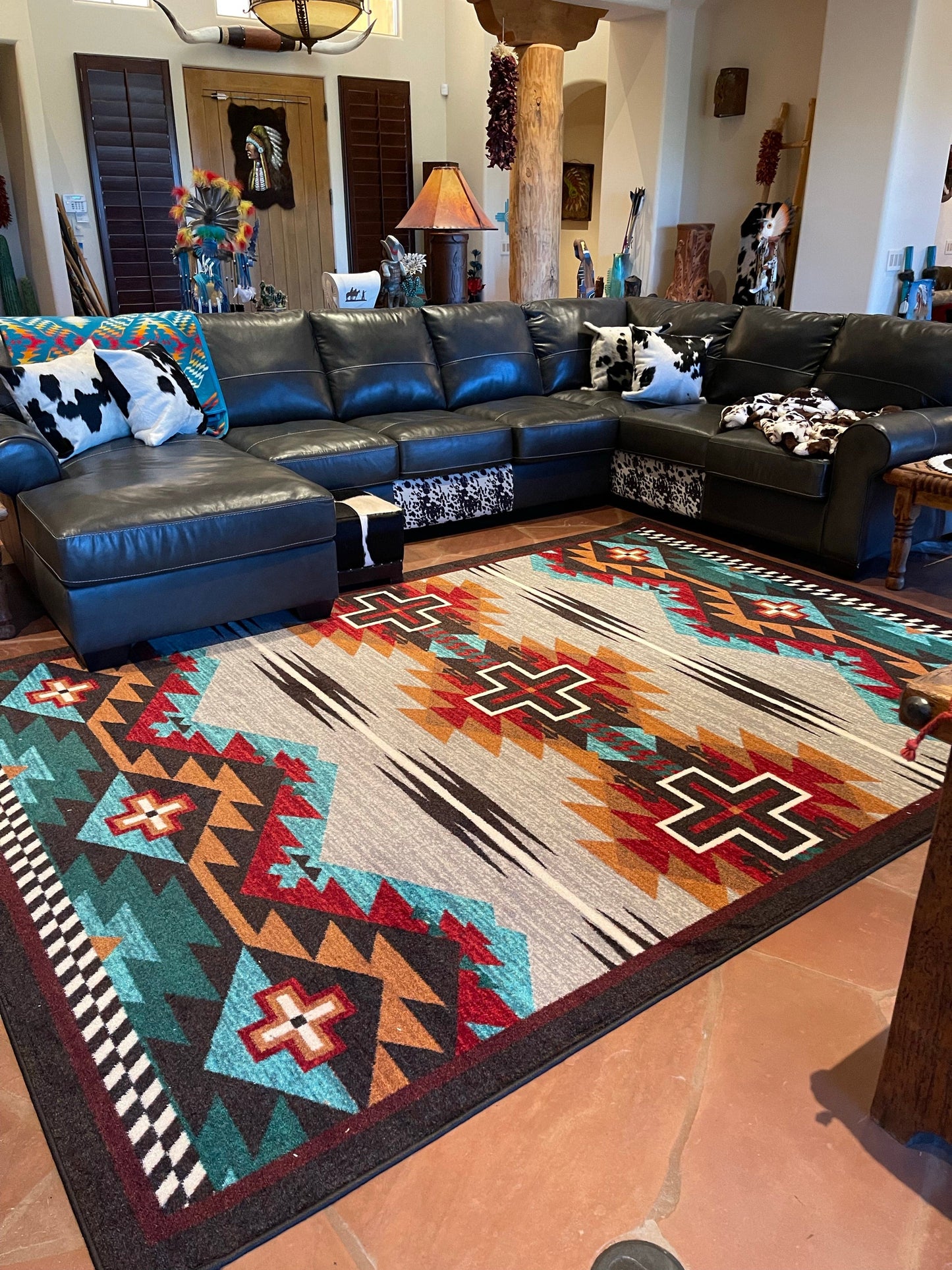 Rustic cross Electric area RUG