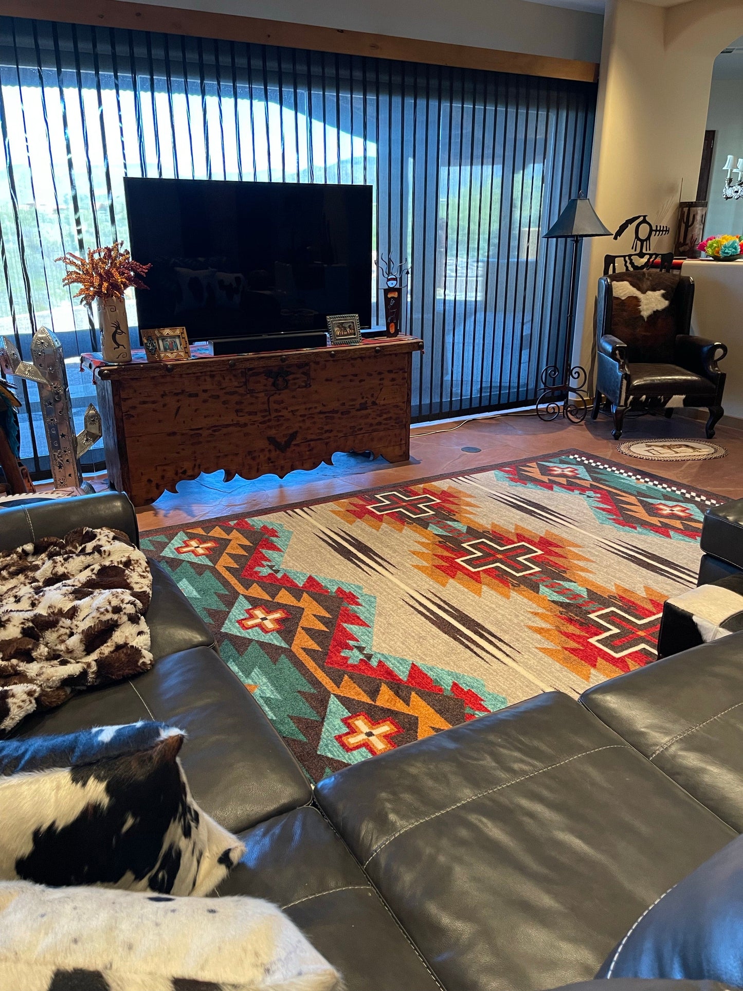 Rustic cross Electric area RUG