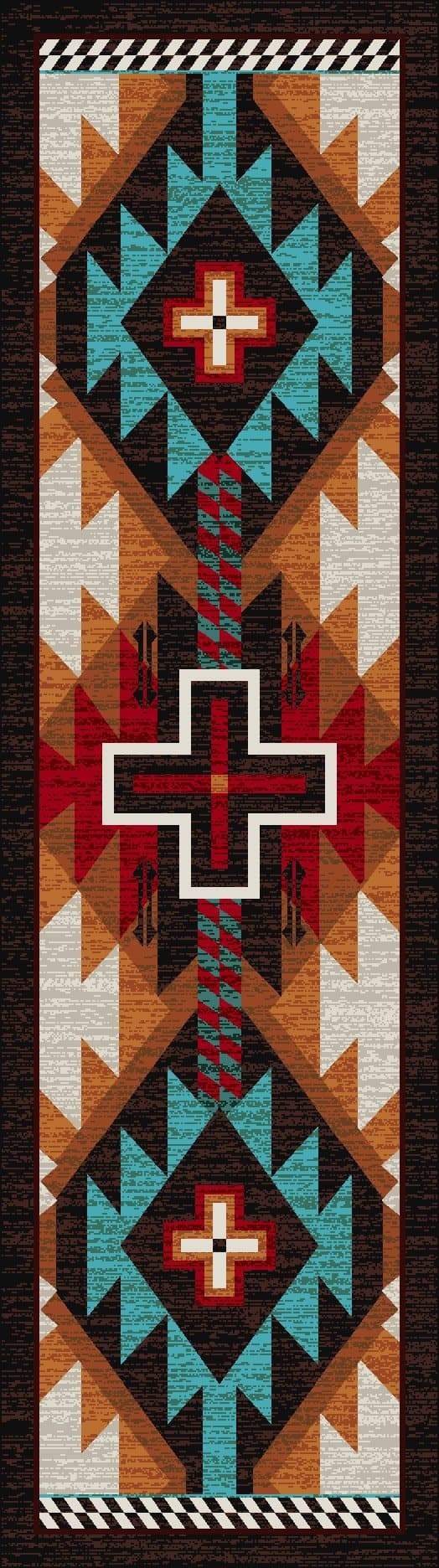 Rustic cross Electric area RUG