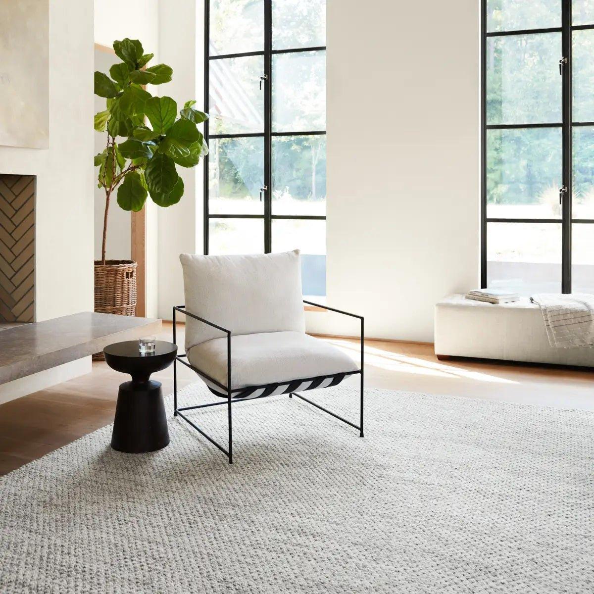 Scandinavian Style Area Rug in Taupe and Cream