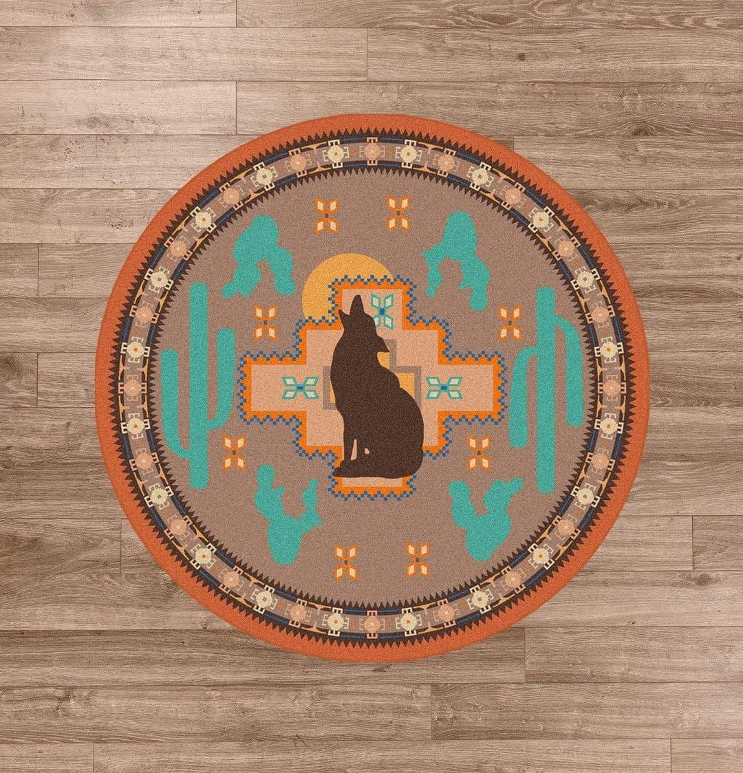 Southwest cactus coyote area RUG
