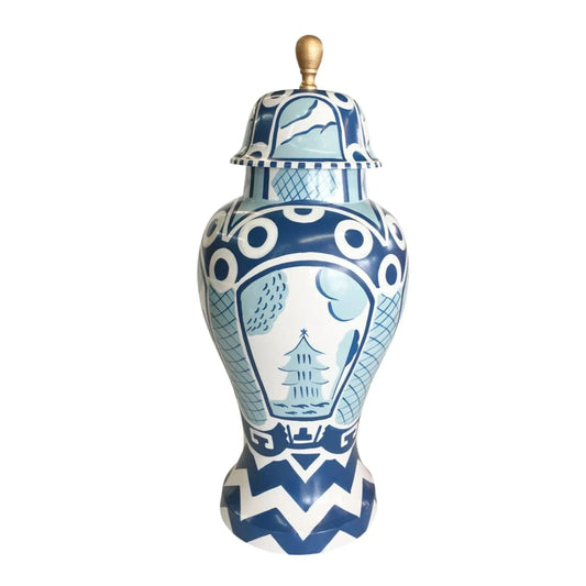 Summer Palace Blue and White Ginger Jar