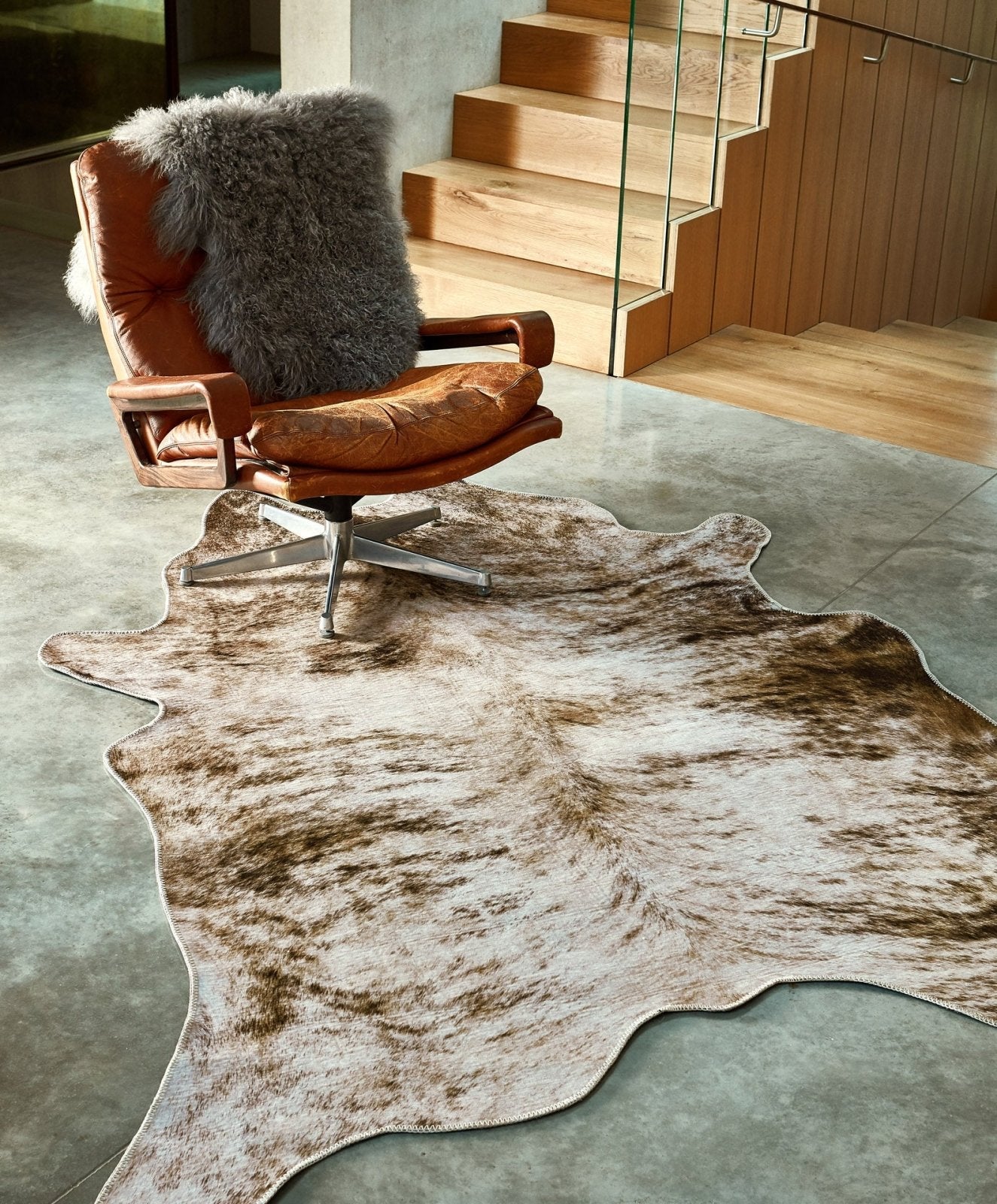 Texas Grey Hide Rug