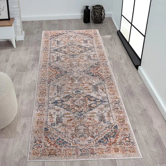 Vintage Medallion Woven Area Rug Orange Multi MP35-8047