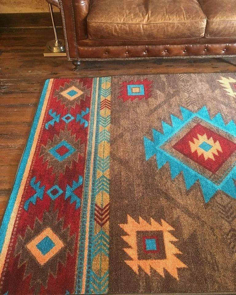 Whiskey river turquoise area RUG